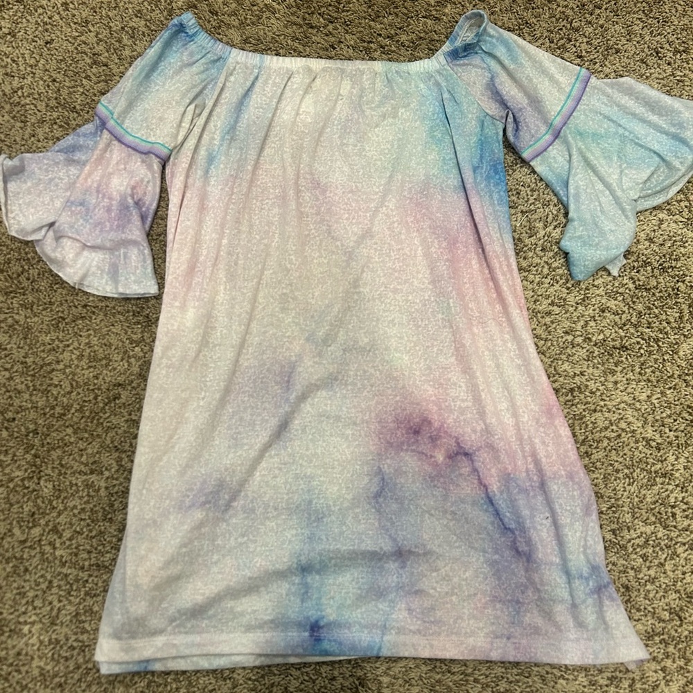 Pitusa Off-Shoulder Tie-Dye Dress